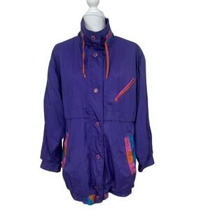 80's/ 90's Be In The Current Seen Purple Oversized Windbreaker I M